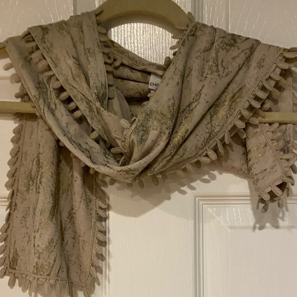 Chico's Beige and Gold Textured Cardigan - Picture 3 of 6